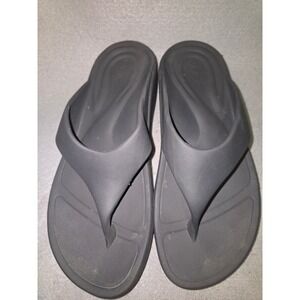 Aetrex Mens Flip Flops Sandals Recovery Comfort Black Size M11
